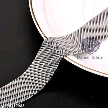 Rose Gold Magnetic Strap Mesh Watch – Stylish Analog Timepiece for Women & Girls (Black Dial)