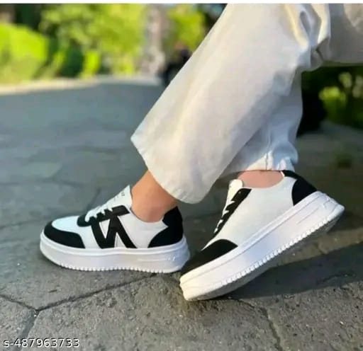 Avose Women Casual Shoes – Stylish Lace-Up Footwear for Girls & Women, Colorblocked Design (Sizes 4–8)