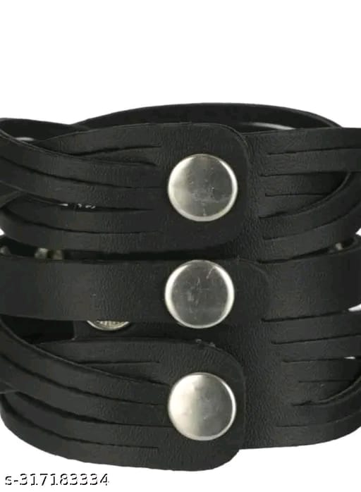 ✨ Stylish 2-Piece PU Leather Bracelet Set for Men & Boys – Multicolor Multilayer Design