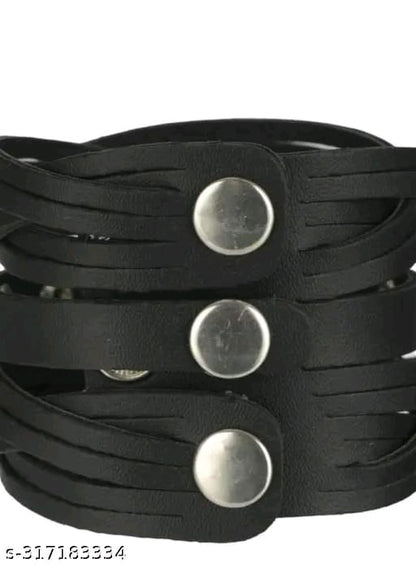 ✨ Stylish 2-Piece PU Leather Bracelet Set for Men & Boys – Multicolor Multilayer Design